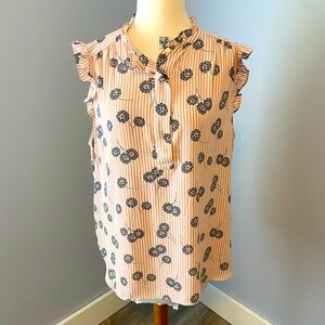 LOFT XL ruffle sleeve blouse